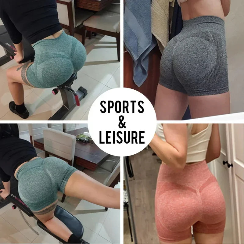 Shorts Deportivos para Mujer – Cintura Alta, Diseño Sin Costuras y Soporte Anatómico Acesorios Fitnees NovaVitalShop