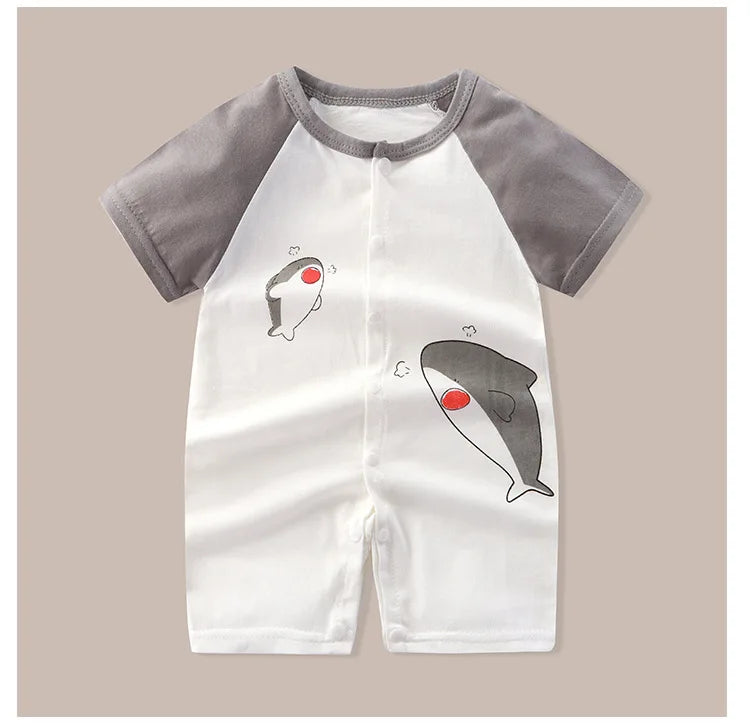 👶 Enterito de Verano para Bebé – Estampado Animal, Sin Mangas, Unisex bebe NovaVitalShop