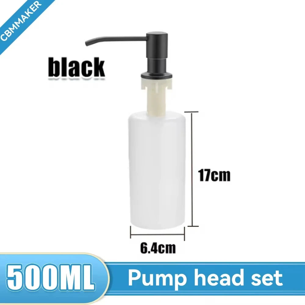 Dispensador Jabón VitalSteel - Acero Inoxidable 500ml Fregadero Cocina Premium NovaVitalShop set1-500ml-black