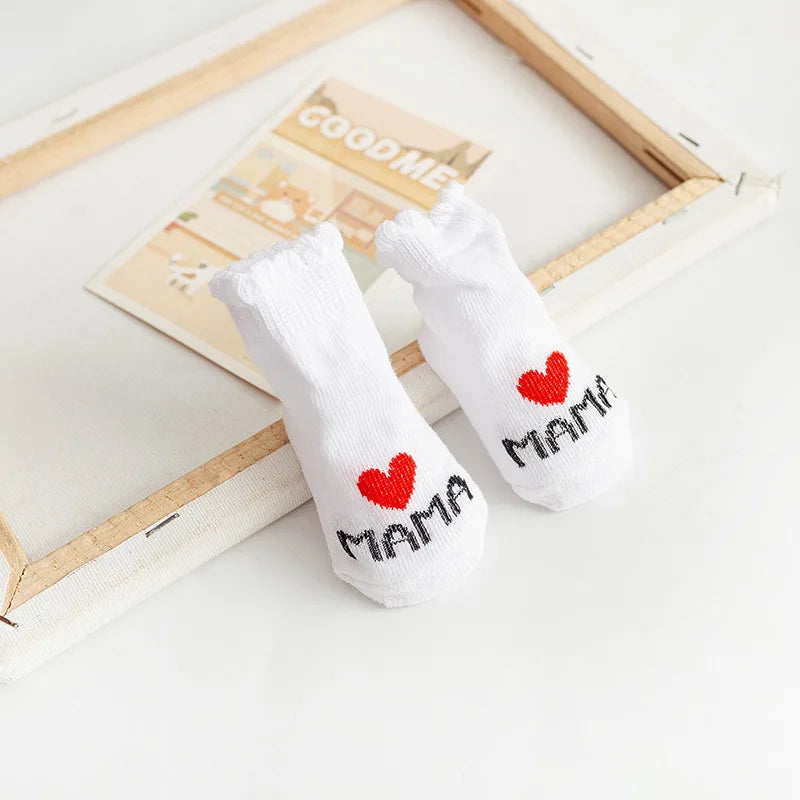 🧦 Medias Suaves con Letras para Bebé – Primavera/Verano, Algodón, Unisex bebe NovaVitalShop