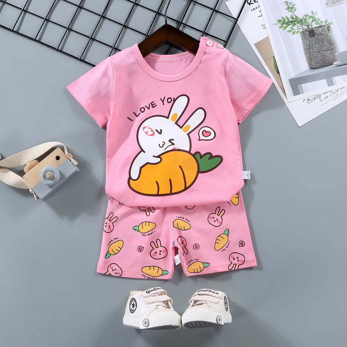 🧒 SunnyTwins Cotton Set – Ropa Infantil de Verano 2 Piezas Conjunto 2 Piezas Niños NovaVitalShop