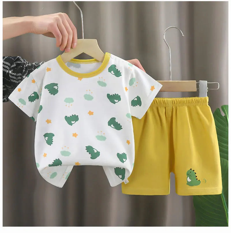 🧒 CottonJoy Summer Set – Ropa Infantil 2 Piezas para Niños y Niñas Conjunto 2 Piezas Niños NovaVitalShop