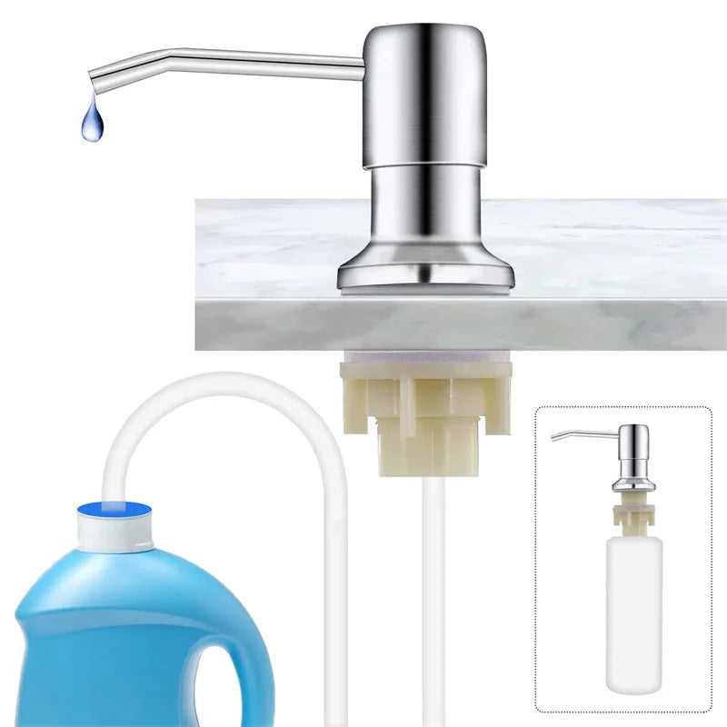 Dispensador Jabón VitalSteel - Acero Inoxidable 500ml Fregadero Cocina Premium NovaVitalShop
