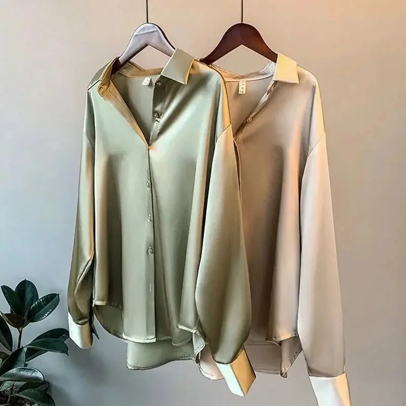 Elegancia Coreana – Cárdigan de Primavera con Cuello Solapa y Botones para Mujer (Estilo Minimalista Chic, Talla S–XXL) Camisetas Mujer Oversized NovaVitalShop