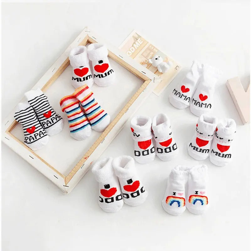 🧦 Medias Suaves con Letras para Bebé – Primavera/Verano, Algodón, Unisex bebe NovaVitalShop