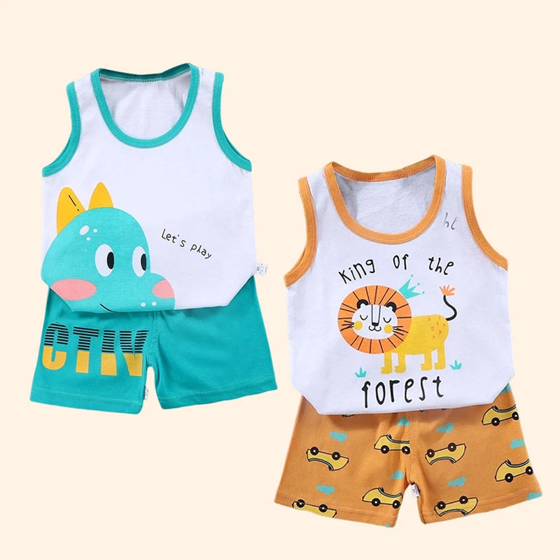 🧒 CottonPlay Vest Set – Conjunto Infantil de Verano 2 Piezas Conjuntos Infantiles / Ropa Deportiva Infantil / Sets 2 Piezas NovaVitalShop