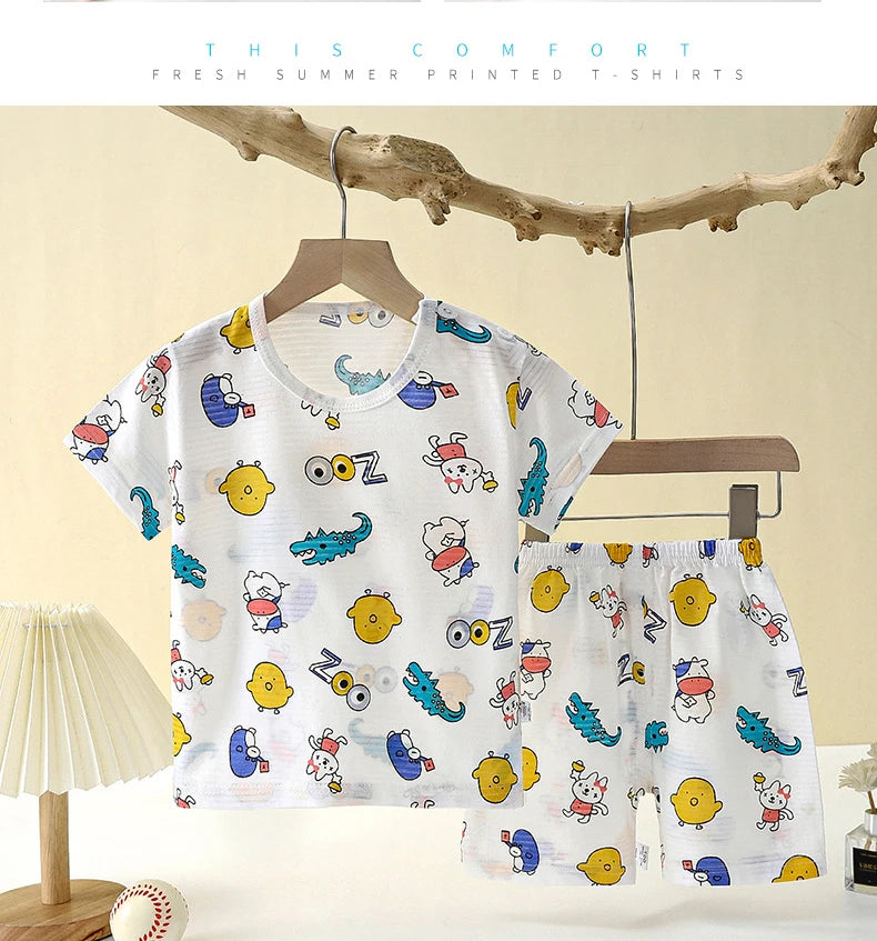 🧒 DreamCotton Sleep Set – Pijama Infantil de Verano 2 Piezas Conjuntos Infantiles / Ropa Deportiva Infantil / Sets 2 Piezas NovaVitalShop