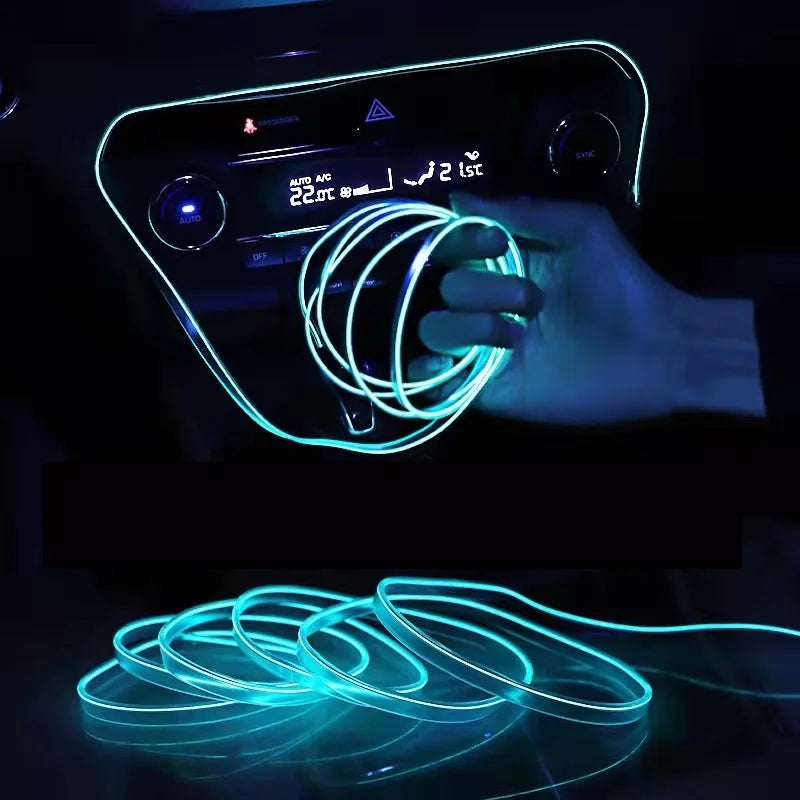 Tira LED Decorativa para Auto – Luz Ambiental Flexible USB (1M/3M/5M/10M, RGB Multicolor) auto NovaVitalShop