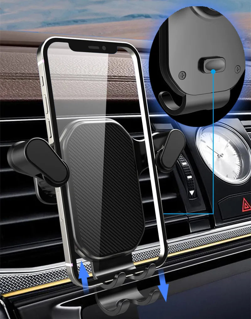 Soporte de Teléfono por Gravedad para Auto – Montaje en Ventilación, Compatible con Móviles de 4.7–7" (iPhone, Samsung, Xiaomi) auto NovaVitalShop