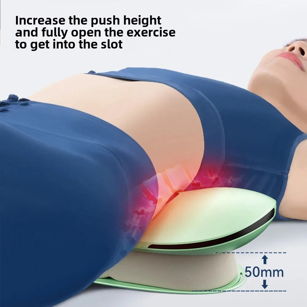Rechargeable Electric Lumbar Traction Massager Adjustable Vibration Green Health & Beauty > Massage OBA