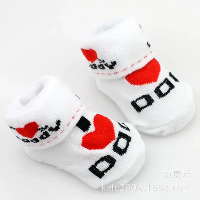 🧦 Medias Suaves con Letras para Bebé – Primavera/Verano, Algodón, Unisex