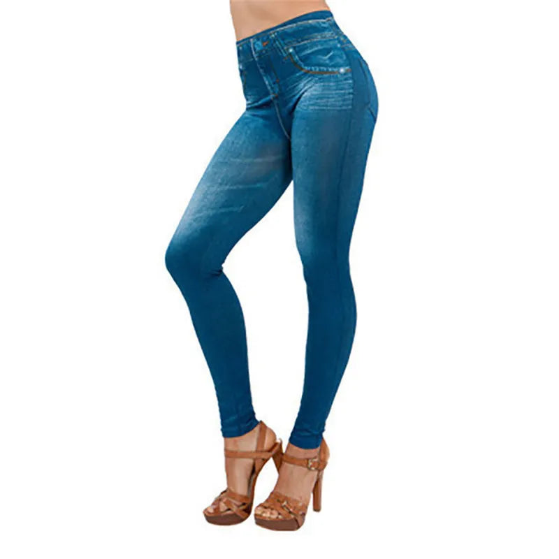 Leggings NovaVital Mujer – Imitación Denim, Tiro Alto, Elásticos y Moldeadores (S–2XL) leggings mujer NovaVitalShop