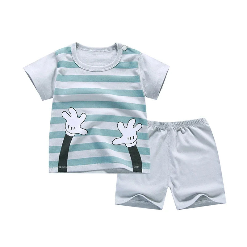 👕 Conjunto de Verano para Bebé – Camiseta y Shorts, Estilo Deportivo Unisex bebe NovaVitalShop