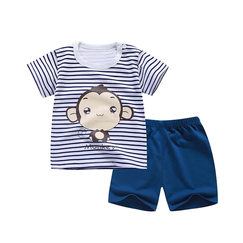 👕 Conjunto de Verano para Bebé – Camiseta y Shorts, Estilo Deportivo Unisex bebe NovaVitalShop