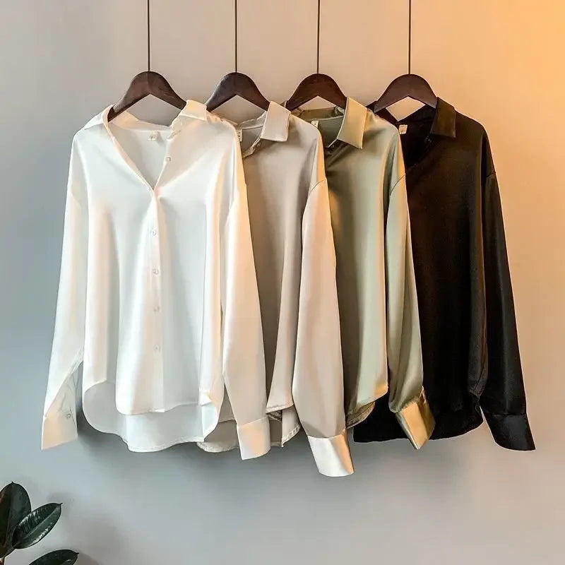 Elegancia Coreana – Cárdigan de Primavera con Cuello Solapa y Botones para Mujer (Estilo Minimalista Chic, Talla S–XXL) Camisetas Mujer Oversized NovaVitalShop