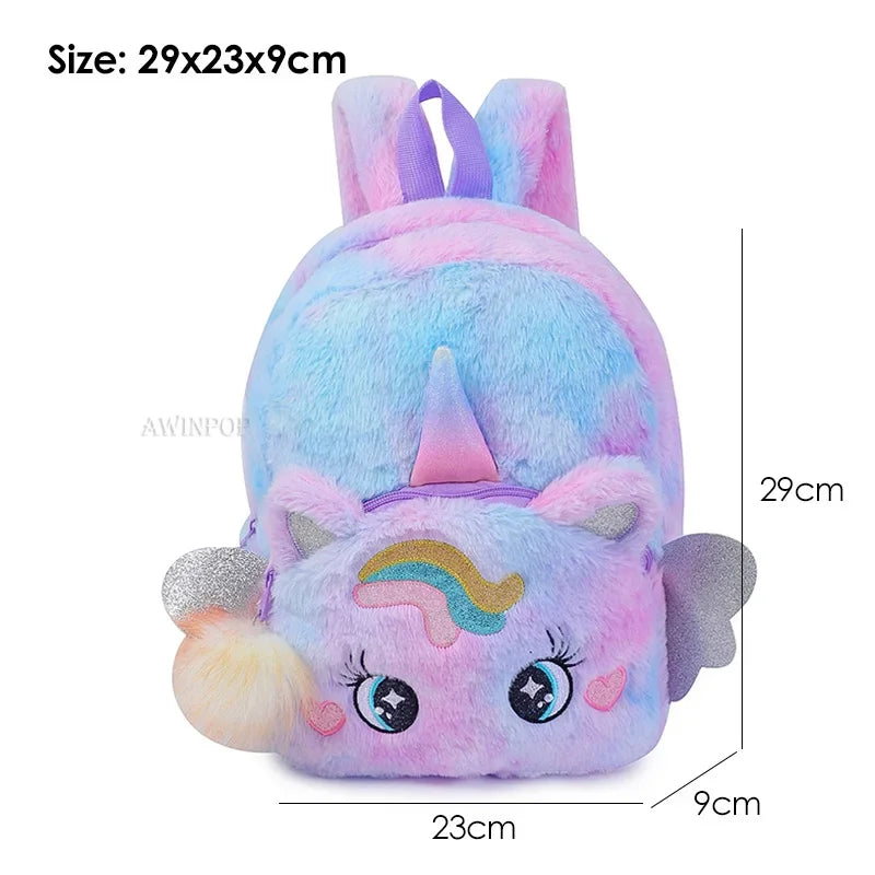 Mochila Escolar Infantil Unicornio – Estilo Princesa para Niñas (3–5 años, Espalda Acolchada)