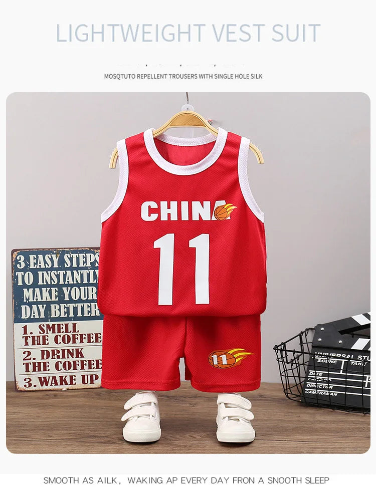 🧒 HoopPlay Sport Set – Conjunto Infantil sin Mangas para Verano Conjunto 2 Piezas Niños NovaVitalShop