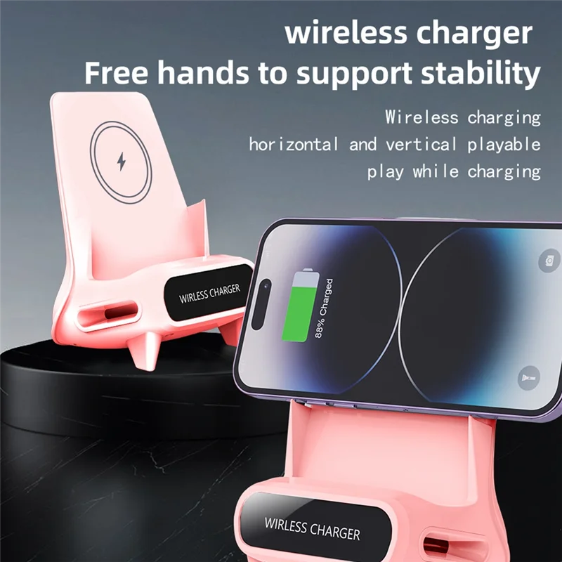 15W Wireless Charger Stand – Fast Charging Phone Holder for Desk, Nightstand & Office accesorios NovaVitalShop