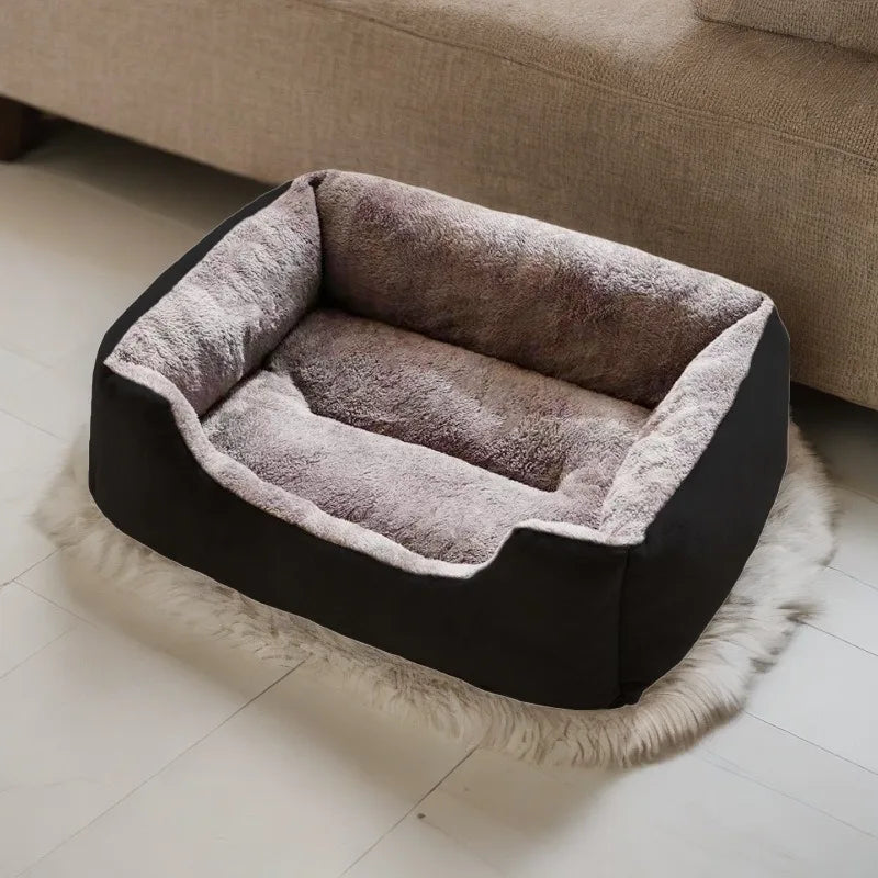 🐱 SnuggleNest – Cama Acolchada para Mascotas : Camas para mascotas / Pet Beds / Accesorios para descanso animal NovaVitalShop Black XXL 80x60
