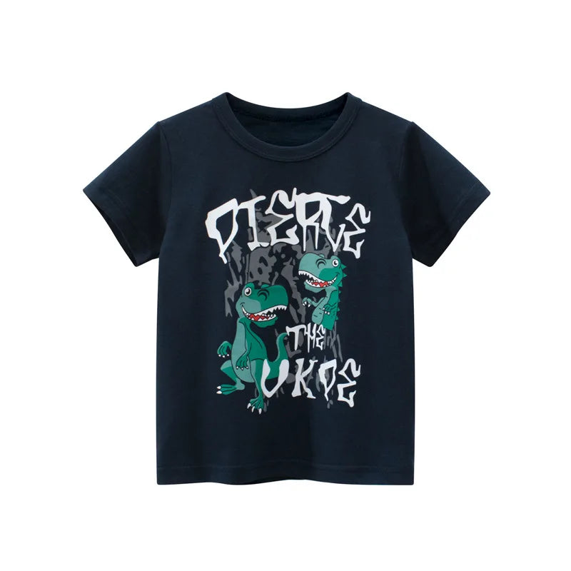 👕 Camisetas Infantiles de Verano OLEKID 2025 – Estampado de Dibujos Animados, Manga Corta, Niños 2–8 Años bebe NovaVitalShop