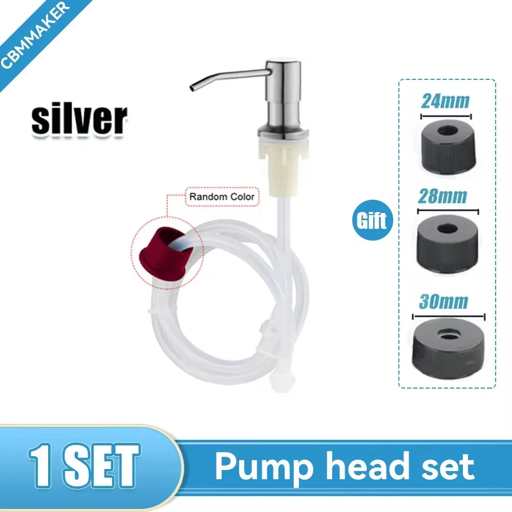 Dispensador Jabón VitalSteel - Acero Inoxidable 500ml Fregadero Cocina Premium NovaVitalShop set2-silver