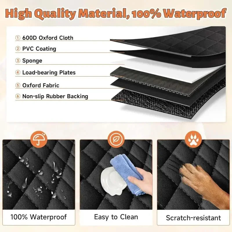 Organizador Extensor para Asiento Trasero – Cama de Auto Impermeable para Perros Accesorios para mascotas / Bebedero port NovaVitalShop