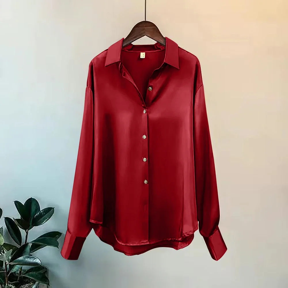 Elegancia Coreana – Cárdigan de Primavera con Cuello Solapa y Botones para Mujer (Estilo Minimalista Chic, Talla S–XXL) Camisetas Mujer Oversized NovaVitalShop