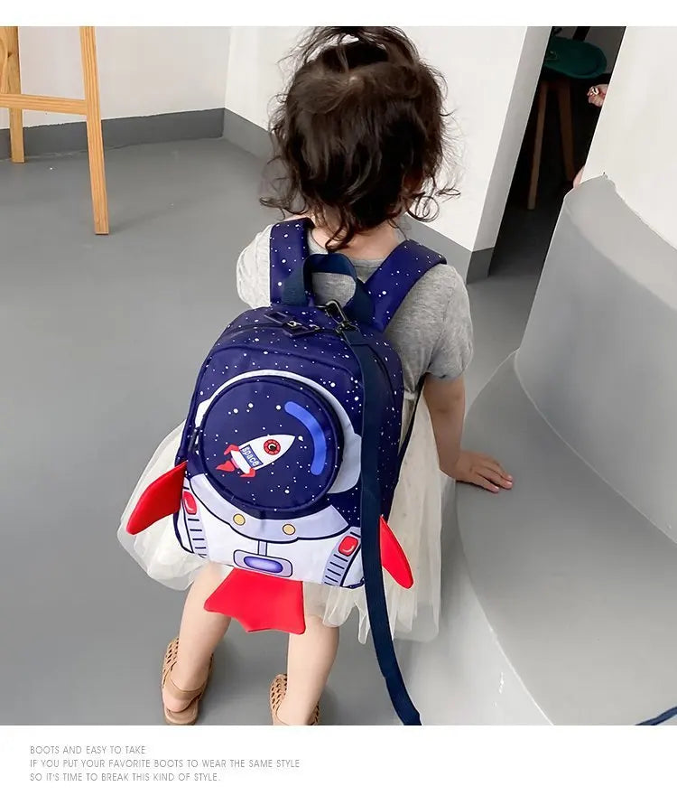 Mochila Infantil Cartoon – Mini Backpack con Correa de Seguridad para Niños y Niñas (2–6 años)