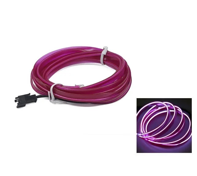 Tira LED Decorativa para Auto – Luz Ambiental Flexible USB (1M/3M/5M/10M, RGB Multicolor)