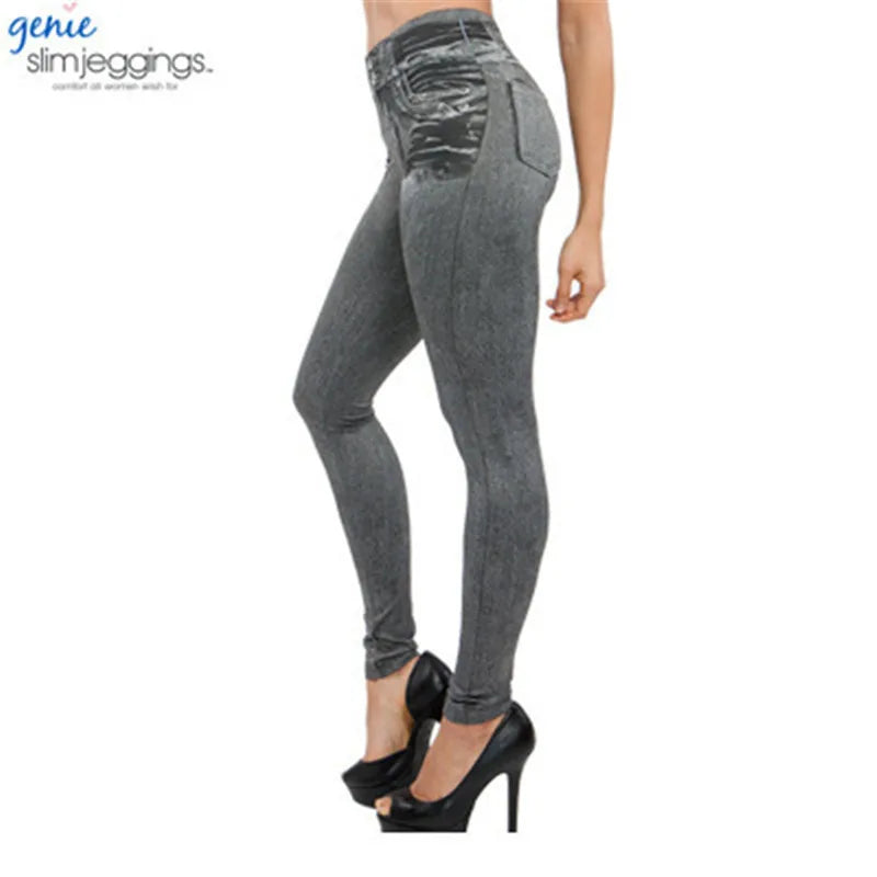 Leggings NovaVital Mujer – Imitación Denim, Tiro Alto, Elásticos y Moldeadores (S–2XL) leggings mujer NovaVitalShop