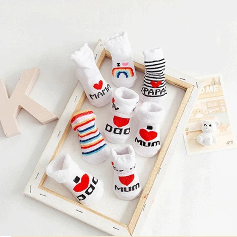 🧦 Medias Suaves con Letras para Bebé – Primavera/Verano, Algodón, Unisex bebe NovaVitalShop