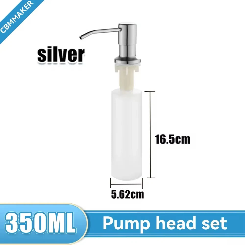 Dispensador Jabón VitalSteel - Acero Inoxidable 500ml Fregadero Cocina Premium NovaVitalShop set1-350ml-silver