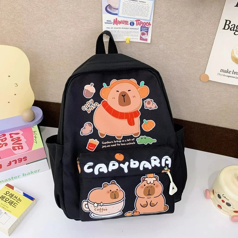 Mochila Escolar 2025 – Diseño Cartoon Elegante, Gran Capacidad y Estilo Juvenil (20–35 L) accesorios NovaVitalShop Black