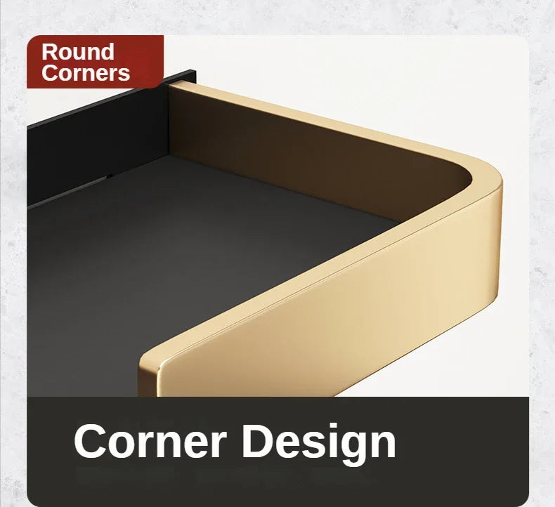 Porta Papel Higiénico VitalDesign™ – Negro y Dorado con Repisa | Elegancia y Funcionalidad para Baños Modernos Baño y Decoración NovaVitalShop