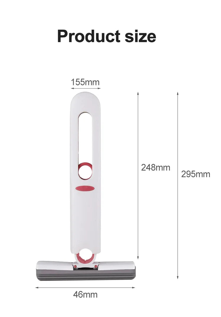 Mini Mop Plegable con Exprimido Automático – Compacto, Absorbente y Versátil para Hogar, Oficina y Auto accesorios NovaVitalShop