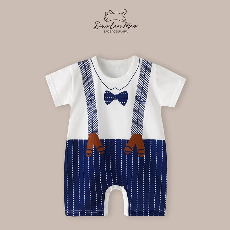 👶 Enteritos de Verano para Bebés – Diseño Cartoon, Manga Corta, 0–2 Años bebe NovaVitalShop