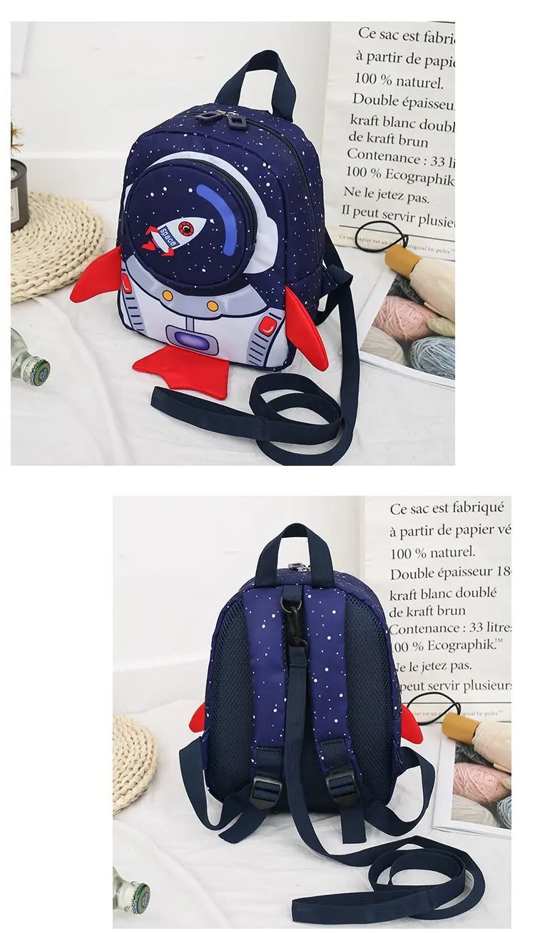 Mochila Infantil Cartoon – Mini Backpack con Correa de Seguridad para Niños y Niñas (2–6 años)