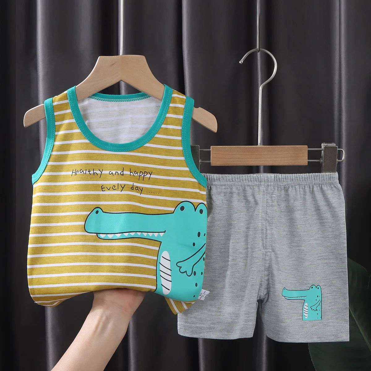 🧒 CottonPlay Vest Set – Conjunto Infantil de Verano 2 Piezas Conjuntos Infantiles / Ropa Deportiva Infantil / Sets 2 Piezas NovaVitalShop ST 8 6-7T