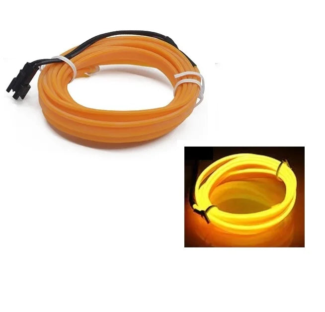 Tira LED Decorativa para Auto – Luz Ambiental Flexible USB (1M/3M/5M/10M, RGB Multicolor)
