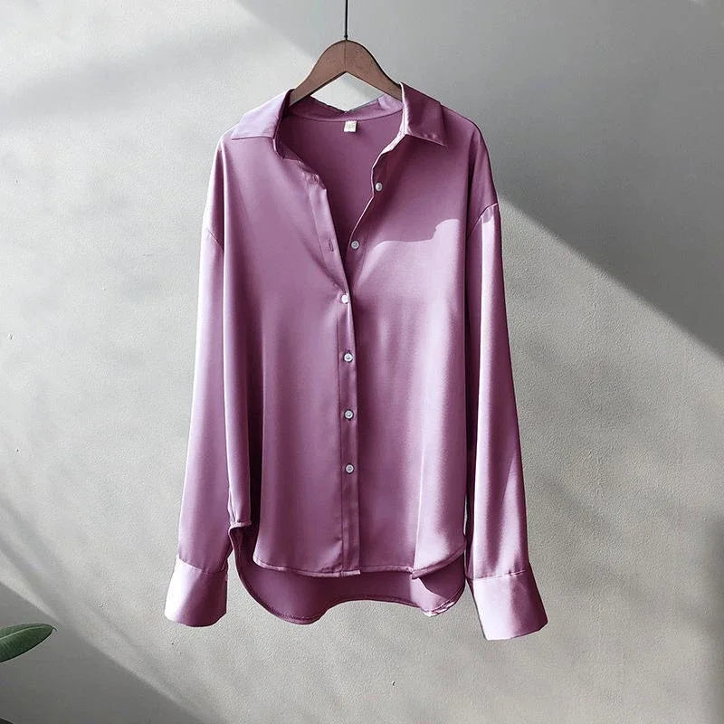 Elegancia Coreana – Cárdigan de Primavera con Cuello Solapa y Botones para Mujer (Estilo Minimalista Chic, Talla S–XXL) Camisetas Mujer Oversized NovaVitalShop