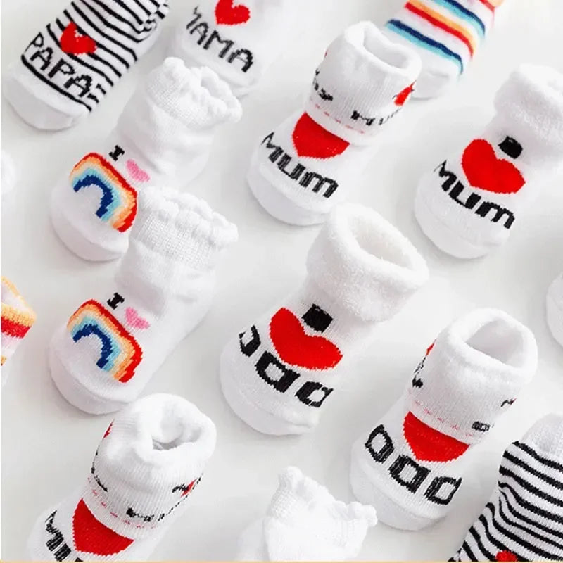🧦 Medias Suaves con Letras para Bebé – Primavera/Verano, Algodón, Unisex bebe NovaVitalShop