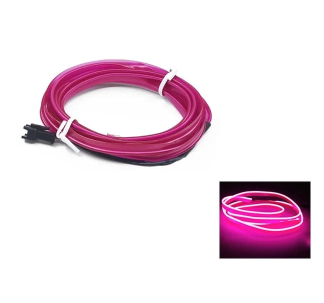 Tira LED Decorativa para Auto – Luz Ambiental Flexible USB (1M/3M/5M/10M, RGB Multicolor)