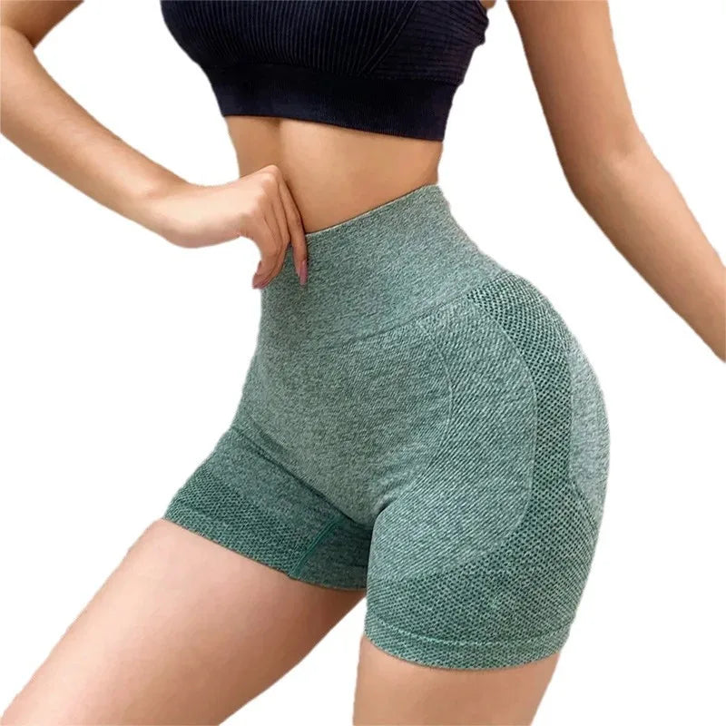 Shorts Deportivos para Mujer – Cintura Alta, Diseño Sin Costuras y Soporte Anatómico Acesorios Fitnees NovaVitalShop