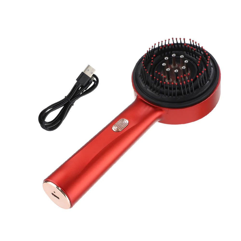 Peine Eléctrico Terapéutico con Luz Infrarroja – 3 Modos, Masaje Capilar y Aplicador de Aceite (USB Recargable) accesorios NovaVitalShop
