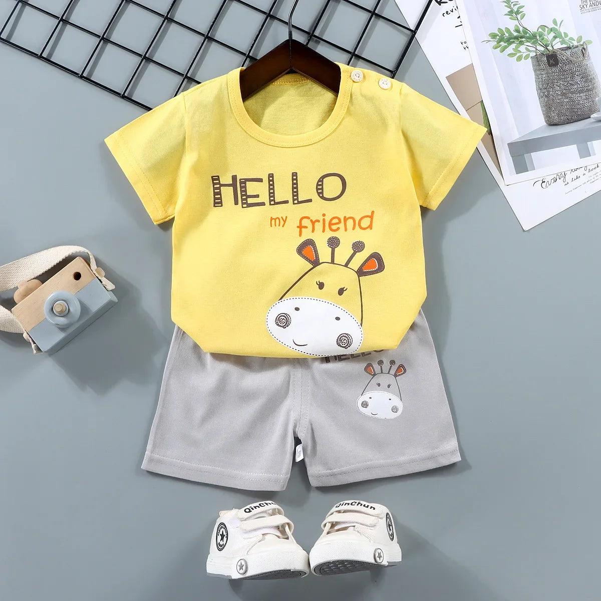 🧒 SunnyTwins Cotton Set – Ropa Infantil de Verano 2 Piezas Conjunto 2 Piezas Niños NovaVitalShop style 6 2T