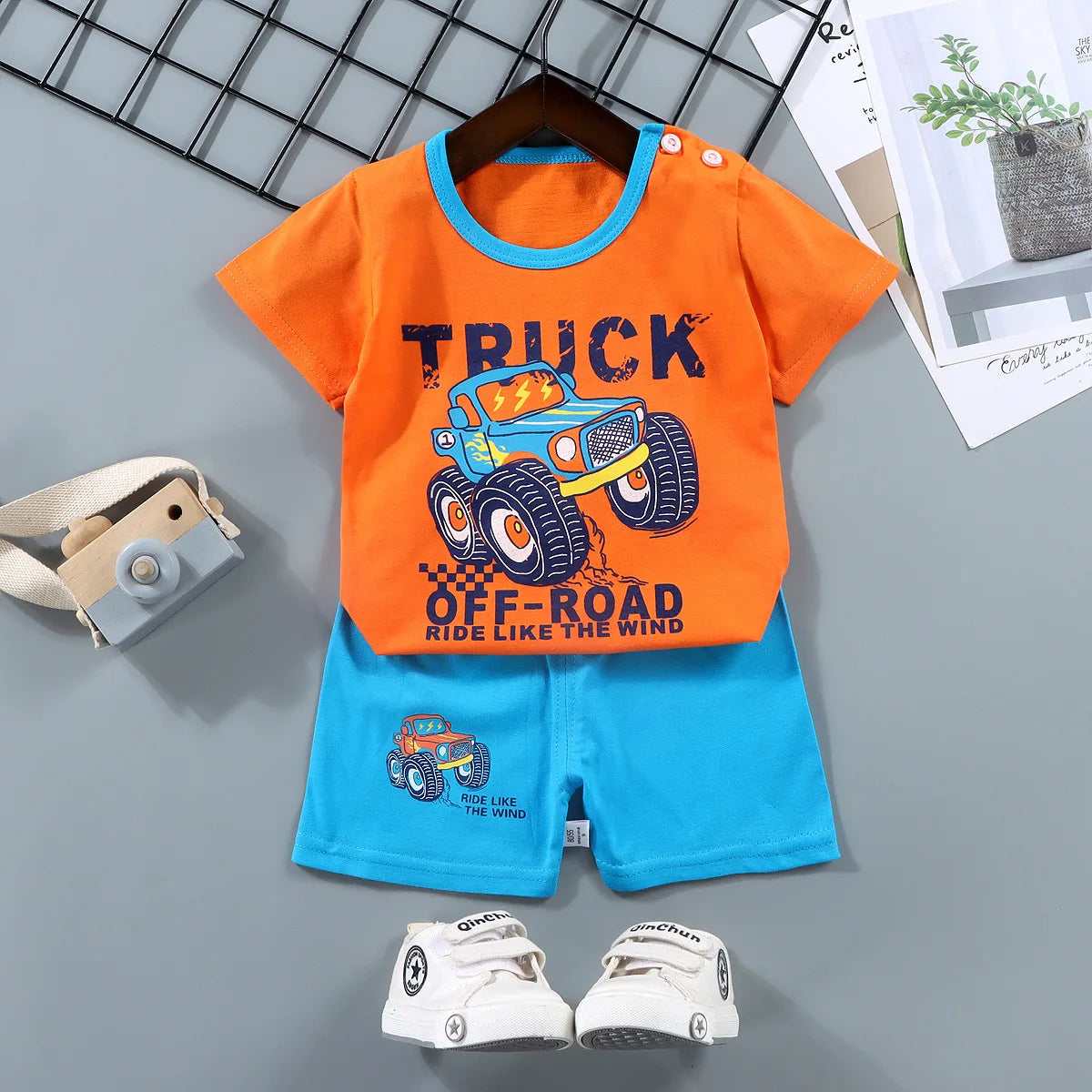🧒 SunnyTwins Cotton Set – Ropa Infantil de Verano 2 Piezas Conjunto 2 Piezas Niños NovaVitalShop
