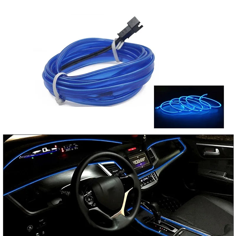Tira LED Decorativa para Auto – Luz Ambiental Flexible USB (1M/3M/5M/10M, RGB Multicolor) auto NovaVitalShop