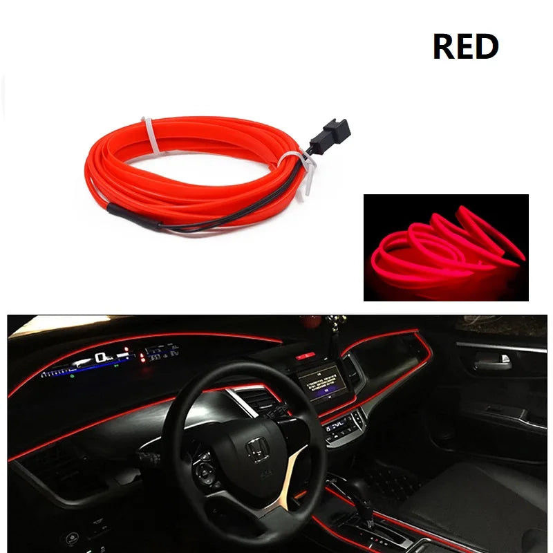 Tira LED Decorativa para Auto – Luz Ambiental Flexible USB (1M/3M/5M/10M, RGB Multicolor) auto NovaVitalShop