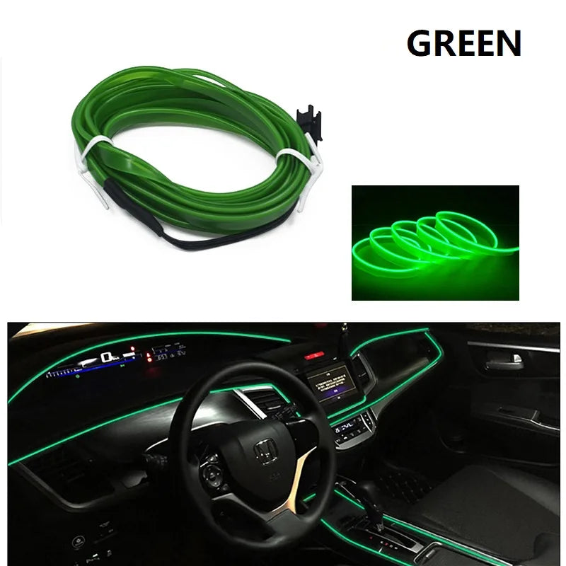 Tira LED Decorativa para Auto – Luz Ambiental Flexible USB (1M/3M/5M/10M, RGB Multicolor) auto NovaVitalShop