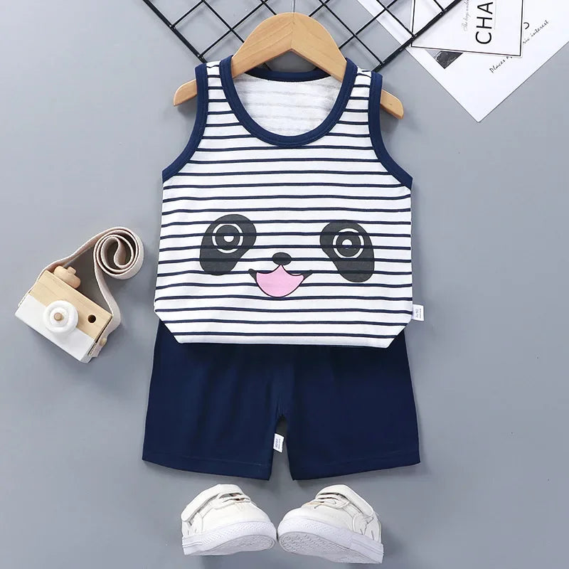 👕 Conjunto de Verano para Bebé – Camiseta y Shorts, Estilo Deportivo Unisex bebe NovaVitalShop